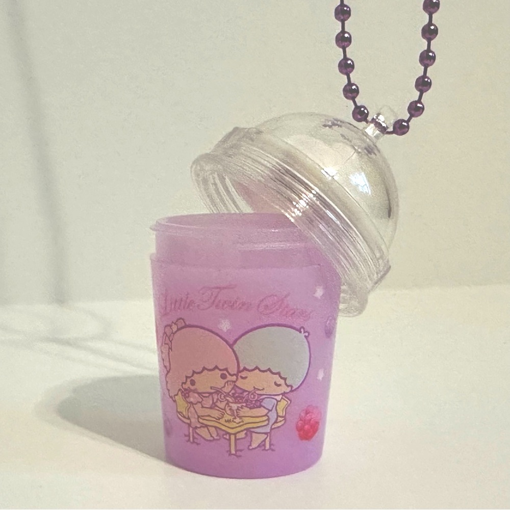 Little Twin Stars Berry Frappe keyring / charm - with hidden, secret compartment
